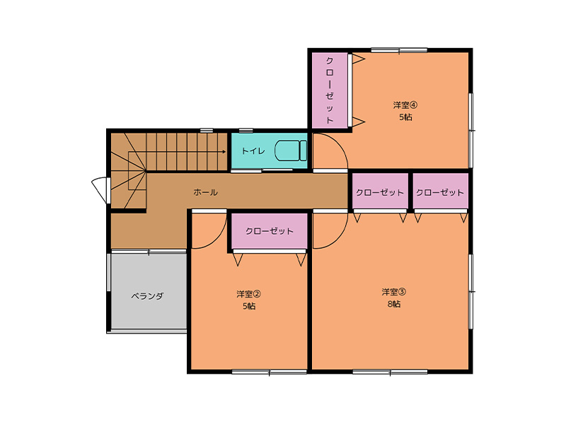 【新築一戸建て】郡山市 田村町金屋字冬室 2階建 4LDK B号棟